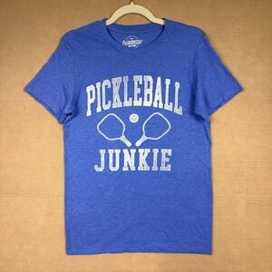 Academy Pickleball Junkie Graphic Tee Blue Heather S Women Short Sleeve T-shirt